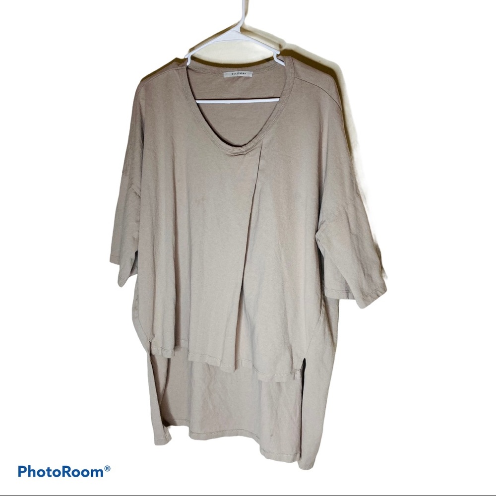 Lagon Look Ellison High/Low Top Soft Tan Size 3X?